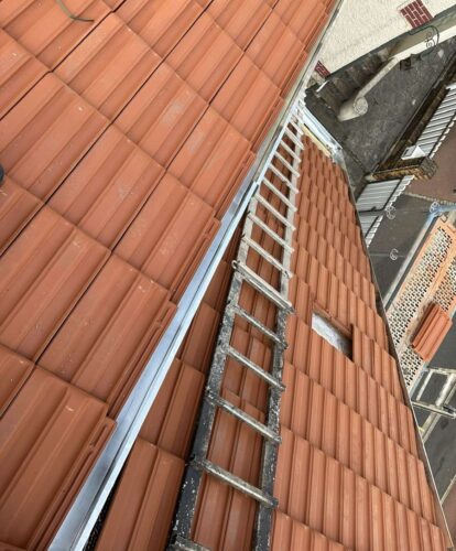 Chantier de couverture en ardoise à Bois-d’Arcy